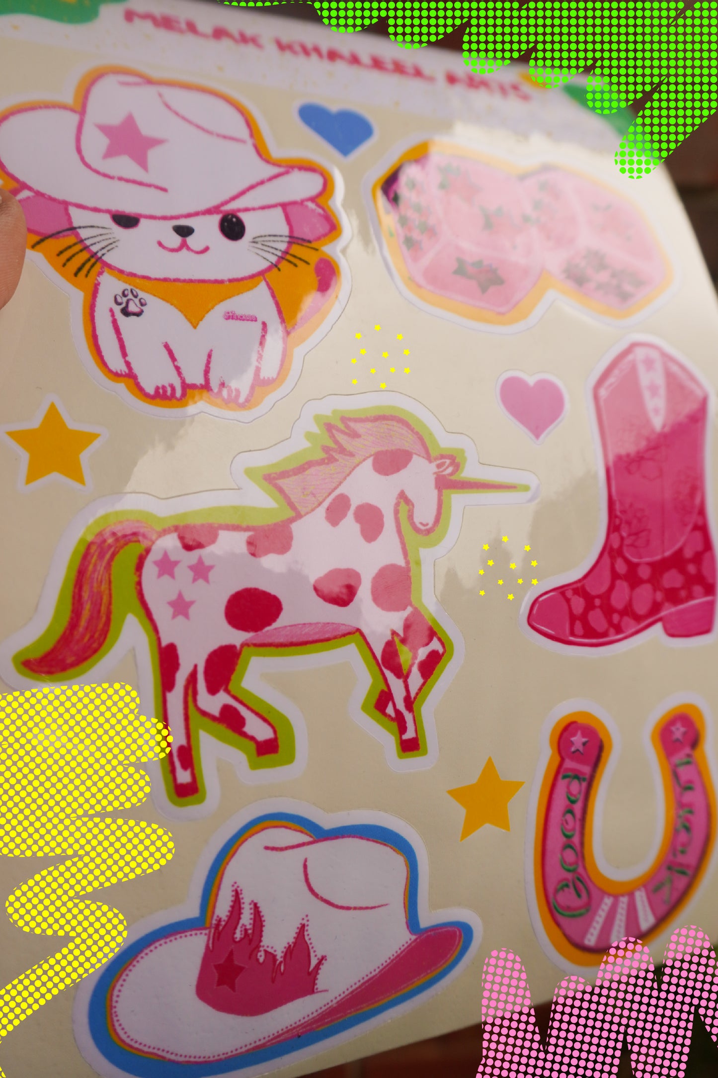 Pink Kitty Club sticker sheet