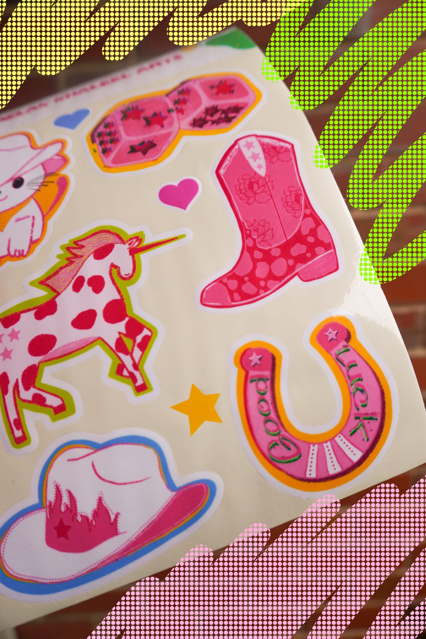 Pink Kitty Club sticker sheet