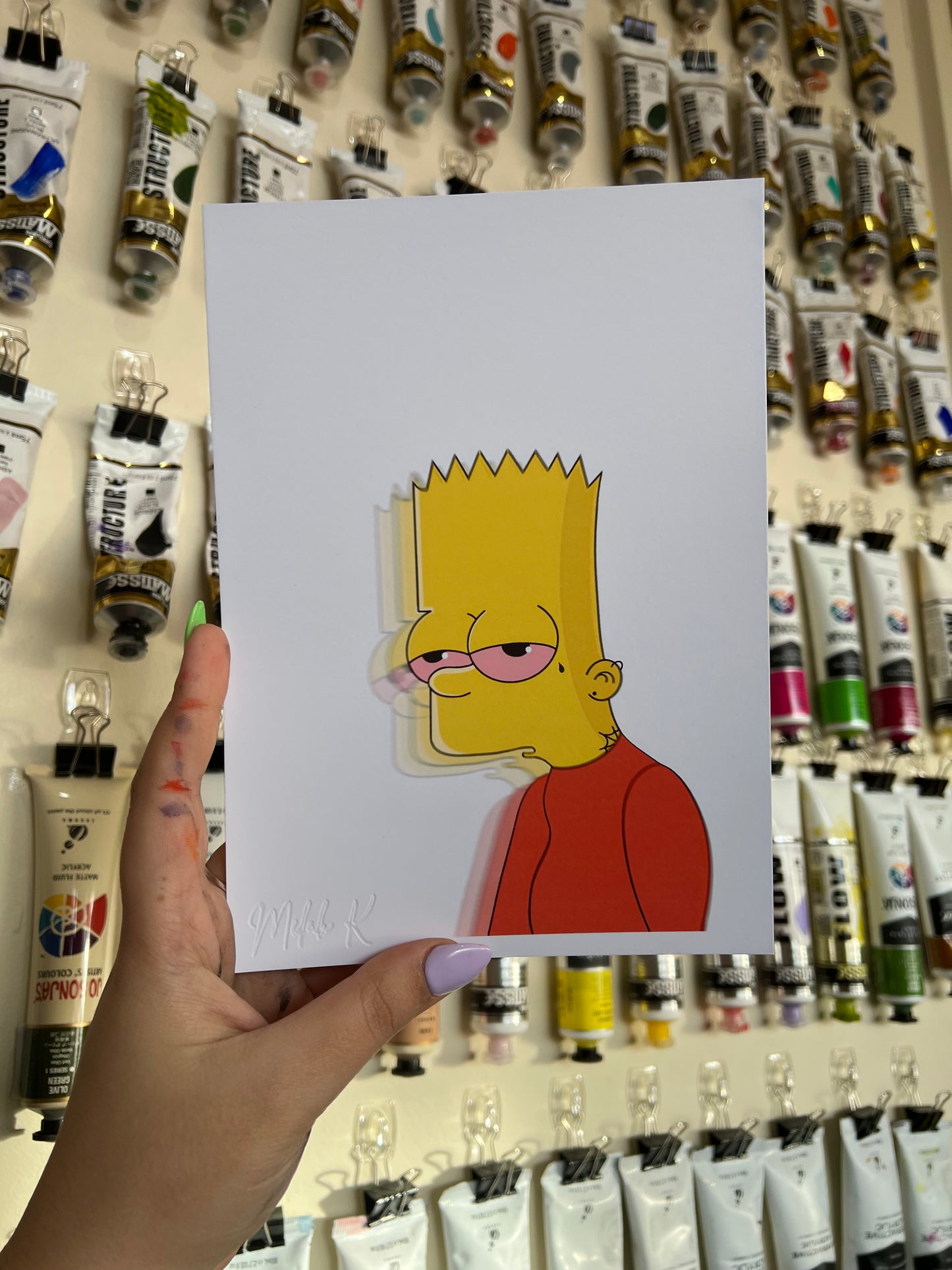 ‘Stoned Bart’ Art Print